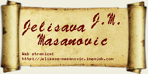 Jelisava Mašanović vizit kartica